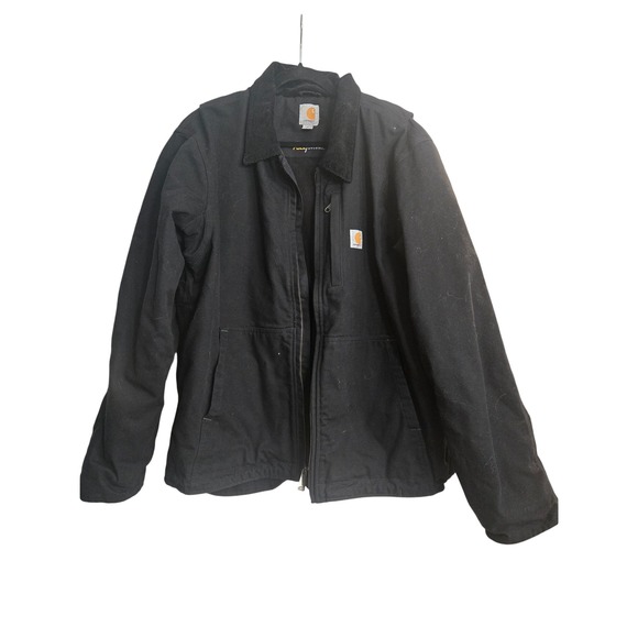 Carhartt Other - Carhartt Full Swing Armstrong Jacket Mens Large Black Cotton Duck Fleece Lined